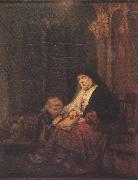 Rembrandt, Hannab in the Temple (mk33)